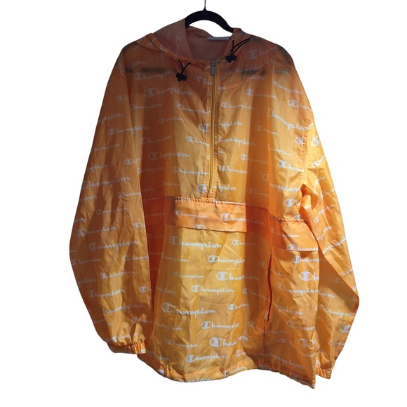 Champion All Over Print Hooded Windbreaker Half Zip Jacket Men's XL - Picture 1 of 6